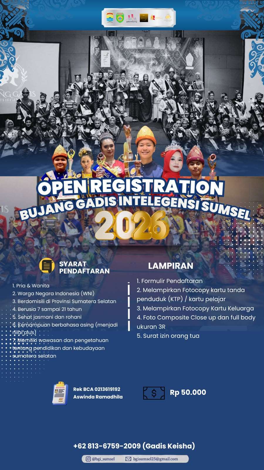 BUJANG GADIS INTELEGENSI SUMSEL 2026